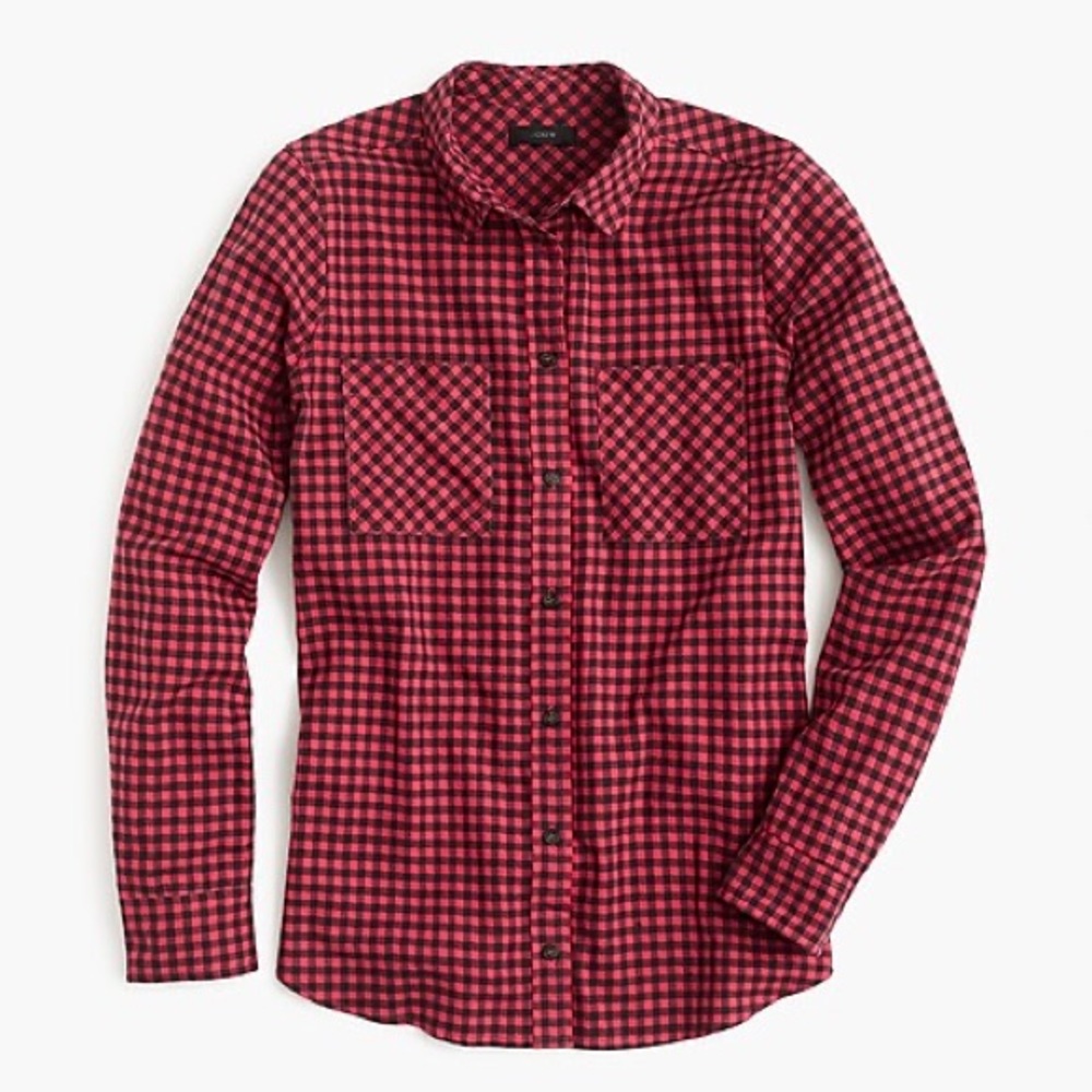NWT-J. Crew Brushed Flannel Boyfriend Shir…